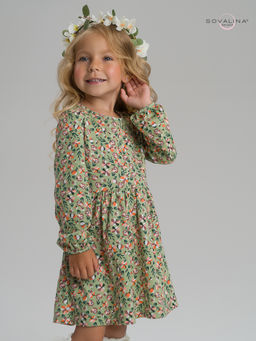 Платье Моана цветочки на хаки - Sovalina фото 24