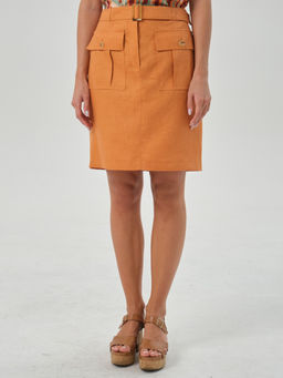 Юбка мини льняная - Stilla фото 2