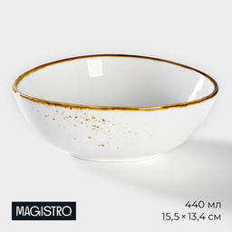 Салатник Magistro «Церера», 440 мл, 15.5×13.4 см, фарфор, белый