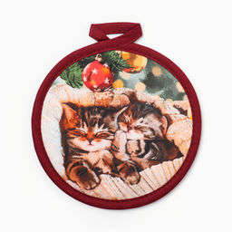 Прихватка «Этель. Уютного Нового года», 17×17 см, 100% хлопок, саржа