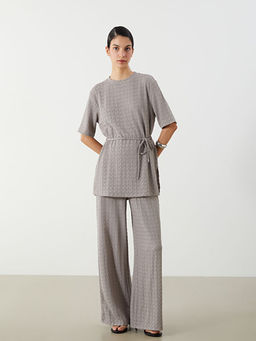 Beli Lastikli Dokulu Kad?n Pantolon