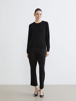 Bisiklet Yaka Ta?l? Kad?n Triko Kazak