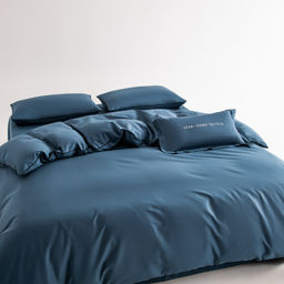Комплект постельного белья Однотонный Сатин Элитный на резинке OCER017 180*200*30;160*200*30;140*200*30 Евро 4 Наволочки