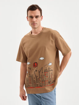 Футболка мужская MINAKU: Art, хаки, р-р 46-48