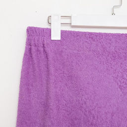 Килт женский для бани и сауны , цвет сиреневый вышивка Снежинки, размер 80х1502 см, махра 300г/м 100% хлопок - Гранд-стиль фото 2