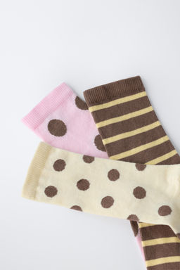 3-PACK OF LONG STRIPED AND POLKA DOT SOCKS - Zara фото 13