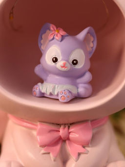 Ночник - подставка для канцелярских принадлежностей Baby fox, pink (17 см), пластик