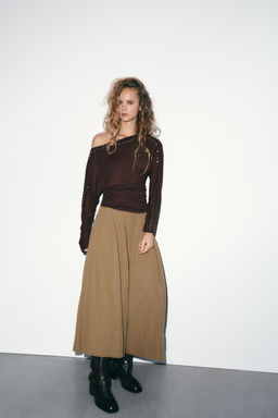 NYLON MIDI SKIRT - Zara фото 8