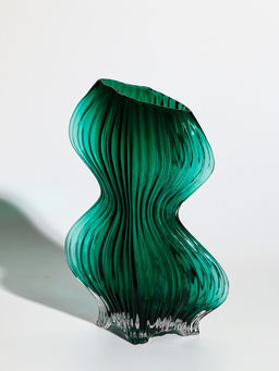 Ваза «Мэнди», 28.5×17 см, стекло, зелёная