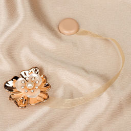 Подхват для штор Цветок, 5 5 см, цвет золотой - Арт узор фото 2