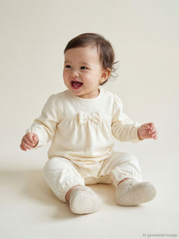 Bisiklet Yaka Fiyonklu K?z Bebek Tulum