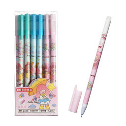 Цена за 12 шт. Ручка гелевая со стираемыми чернилами Calligrata, 0.38 мм, стержень синий, корпус с «Аниме», МИКС