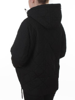 8061 BLACK Куртка стеганная демисезонная женская (100 гр. холлофайбер)