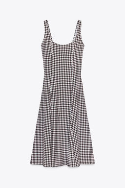 GINGHAM CHECK DRESS - Zara фото 4