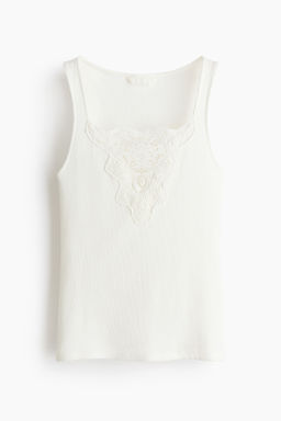 Top con detalle de encaje - H&m фото 3