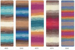 Цена за 5 мотков пряжи Diva Batik