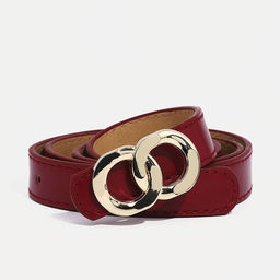 Ремень женский, ширина 2,2 см, пряжка металл, цвет бордовый