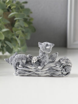 Сувенир "Лисята играющие на бревне", 5см