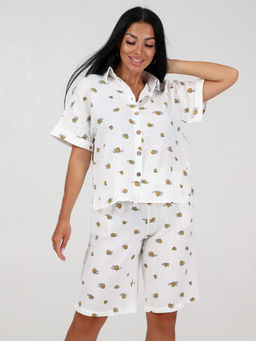 578 ПИЖАМА (шорты) (Белый(лимон)) - А-дина фото 3