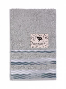 Полотенце махровое 70x140 темно-серый махровая ткань - Lucky фото 5