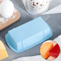 Форма силиконовая для выпечки Доляна «Хлеб. Полосы», 14×8×3 см, цвет МИКС