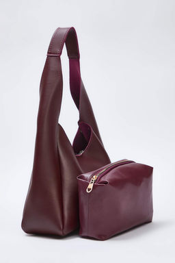 Bordo Yavrulu Oval Kad?n Orta Boy Omuz Canta TAKAW25OC00007