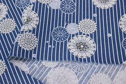 Бязь Абстрактные одуванчики цв.синий, ш.1.5м, хлопок-100%, 120гр/м.кв - Купава фото 5