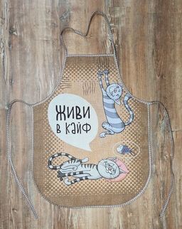 Фартук Кошачьи тайны рогожка хлопок 100% - Лен поволжья фото 3