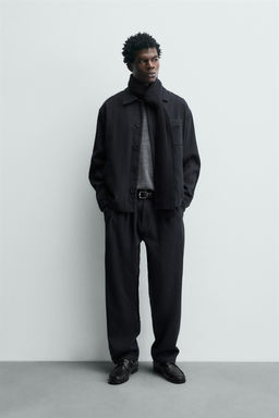 REGULAR FIT TWILL TROUSERS