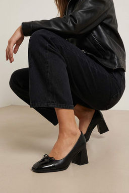 Siyah 6,5 cm Kad?n Klasik Topuklu Ayakkab? TAKSS26TO00014