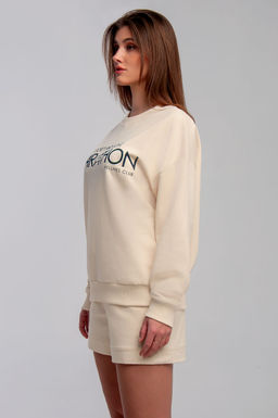 Арт. 2534 Костюм женский с шортами 42-48 (4 шт) Цвет:молочный - Калинка фото 3