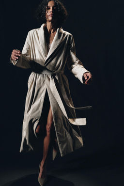 ZW COLLECTION LIMITED EDITION QUILTED LEATHER COAT - Zara фото 14