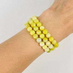 Бусины для украшений из Офикальцита (58 бусин) 38 см