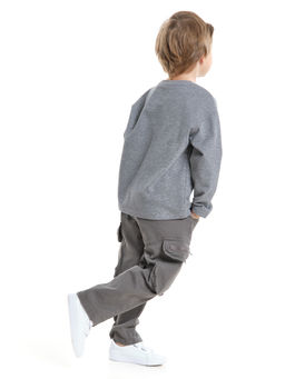 Толстовка для мальчика с шевроном 22-1124 темно-серый меланж - Mini maxi фото 5
