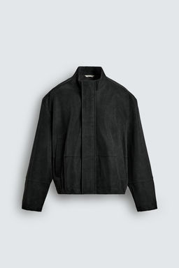 TEXTURED LEATHER EFFECT JACKET - Zara фото 7