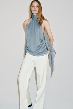 TOP HALTER ASIM?TRICO ZW COLLECTION / Gris azul