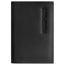 Обложка "Паспорт" OfficeSpace (384364) натур. кожа, тиснение "PASSPORT", черная