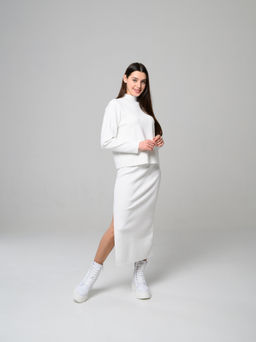 Ботинки 329.зиплайнw.Белый/байка