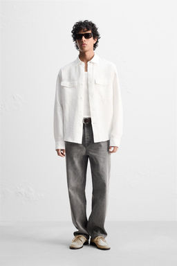 100% LINEN OVERSHIRT