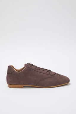 Trendyol Shoes Kahverengi Suet Bagc?kl? Kad?n Spor Ayakkab? TAKSS25SN00060 - Trendyolmilla фото 11