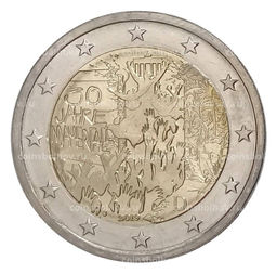 Монета 2 евро 2019 года J Германия 30 лет падению Берлинской стены