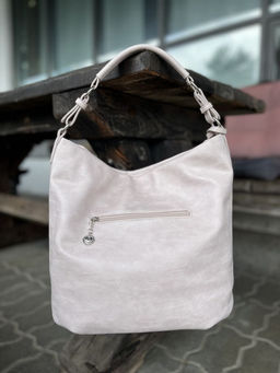 Женская сумка хобо из эко кожи 0012 Розовый - Kenguluna фото 4