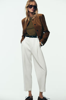 DARTED TROUSERS WITH BELT