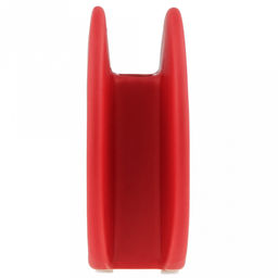 Ваза керамическая "Баухаус" 260мл, 15х4,8х14,5см, горло 4,7х2,3см, глянец, противоскользящие накладки, красный, в коробке (Китай)