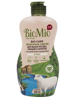 АКЦИЯ! BIO-CARE 450мл Экологичное средство для мытья посуды, овощей и фруктов БЕЗ ЗАПАХА, с экстр. Х