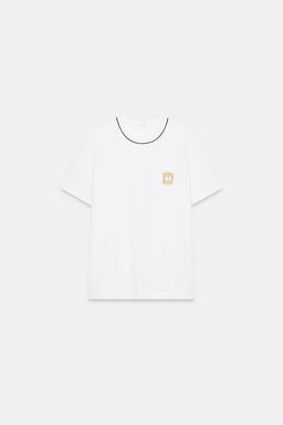 BROOCH DETAIL T-SHIRT - Zara фото 5