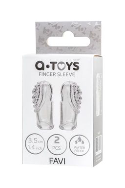 Комплект насадок на палец A-toys Favi, TPE, прозрачный, 3,5 см - Toyfa фото 7