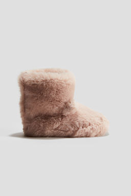 Zapatillas de casa efecto pelo con suela blanda