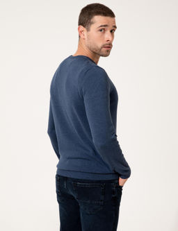 _ndigo Melanj Slim Fit Bisiklet Yaka Basic Triko Kazak - Pierre cardin фото 5