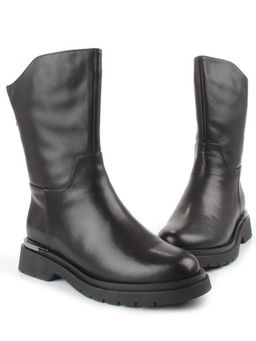 Z4228M BLACK Полусапоги зимние женские (натуральная кожа, натуральный мех) - Фабричный китай фото 13